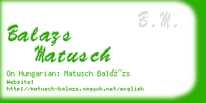 balazs matusch business card